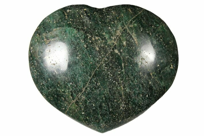 Polished Fuchsite Heart - Madagascar #126775